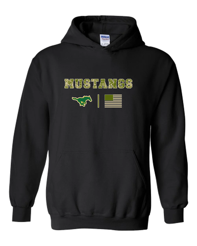 Hempstead Mustangs Camo Flag Men's Hoodie