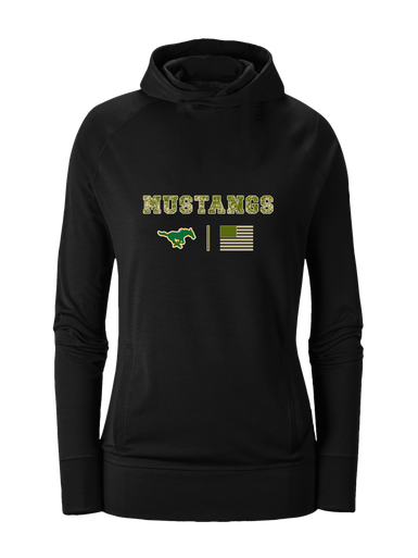 Hempstead Mustangs Camo Flag Women's Hoodie