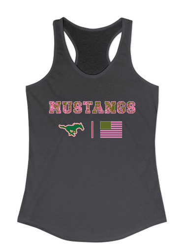 Hempstead Mustangs Pink Camo Flag Women's Tank Top
