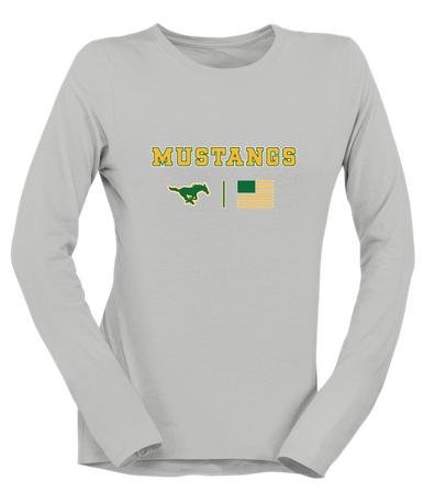 Hempstead Mustangs Team Colors Flag Women's Premium LS T-Shirt