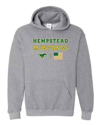 Hempstead Mustangs Spirit Flag Men's Hoodie