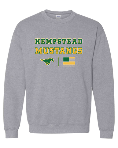 Hempstead Mustangs Spirit Flag Men's Sweatshirt