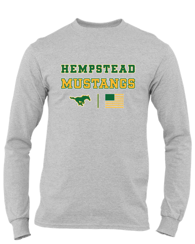 Hempstead Mustangs Spirit Flag Men's LS T-Shirt