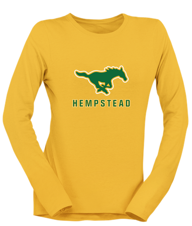 Hempstead Mustangs Mascot #2 Women's LS T-Shirt