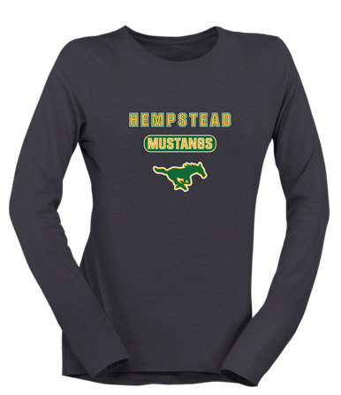 Hempstead Mustangs Mascot #3 Women's Premium LS T-Shirt