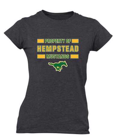 Hempstead Mustangs Property Of Women's Premium SS T-Shirt
