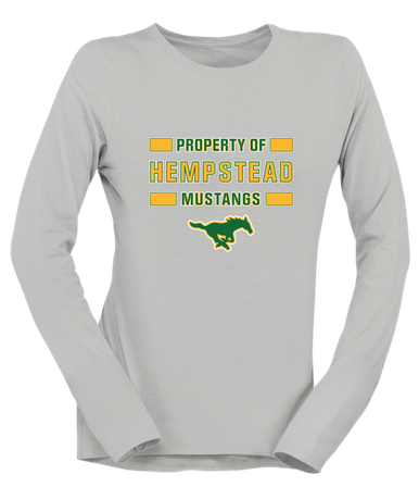 Hempstead Mustangs Property Of Women's Premium LS T-Shirt