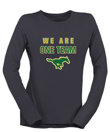 Hempstead Mustangs We Are One Team Women's LS T-Shirt