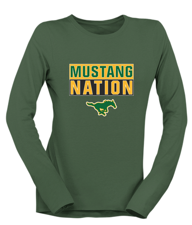 Hempstead Mustangs Nation #1 Women's LS T-Shirt