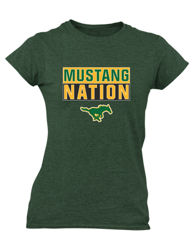 Hempstead Mustangs Nation #1 Women's Premium SS T-Shirt