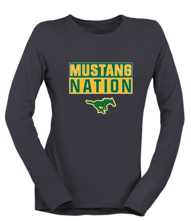 Hempstead Mustangs Nation #1 Women's Premium LS T-Shirt