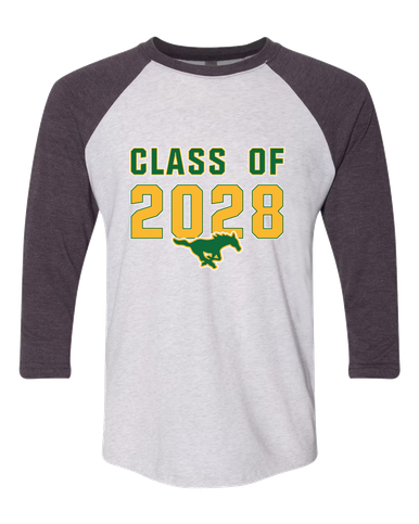 Hempstead Mustangs Class of 2028 Women's Baseball T-Shirt