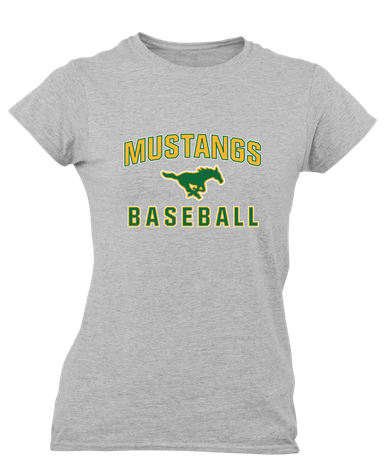 Hempstead Mustangs Baseball #1 Women's Premium SS T-Shirt