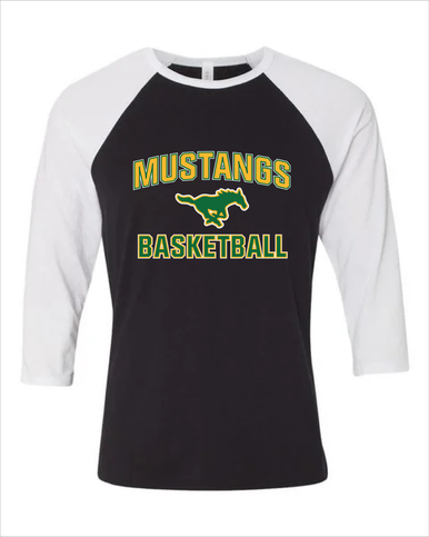Hempstead Mustangs Basketball #1 Women's Baseball T-Shirt