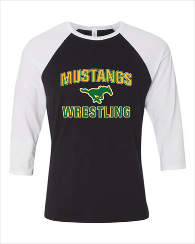 Hempstead Mustangs Wrestling Men's Baseball T-Shirt