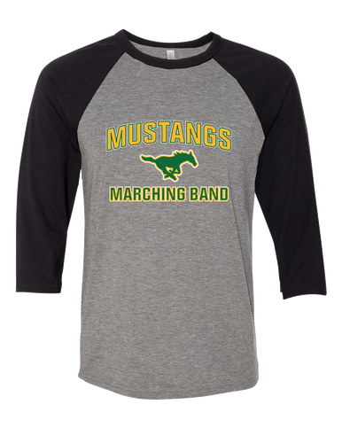 Hempstead Mustangs Marching Band Men's Baseball T-Shirt