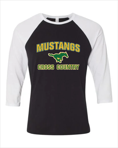 Hempstead Mustangs Cross Country Men's Baseball T-Shirt