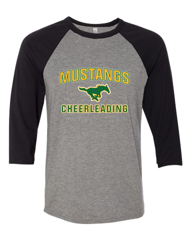 Hempstead Mustangs Cheerleading Women's Baseball T-Shirt