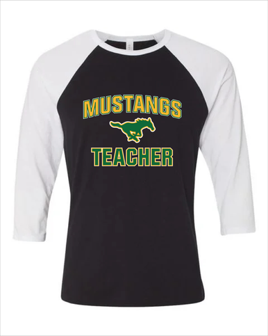 Hempstead Mustangs Teacher Women's Baseball T-Shirt