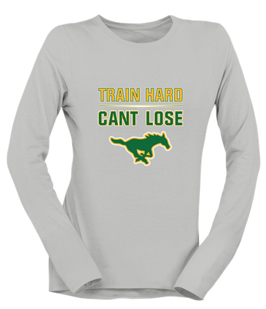 Hempstead Mustangs Train Hard, Can't Lose Women's Premium LS T-Shirt