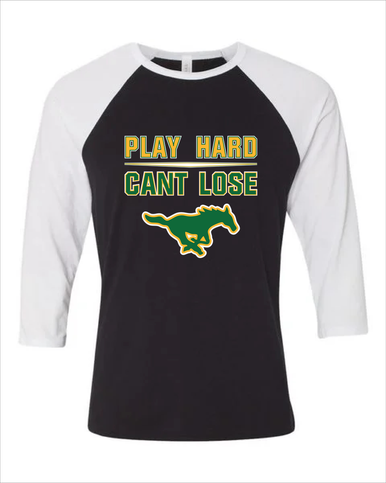 Hempstead Mustangs Play Hard, Can't Lose Men's Baseball T-Shirt