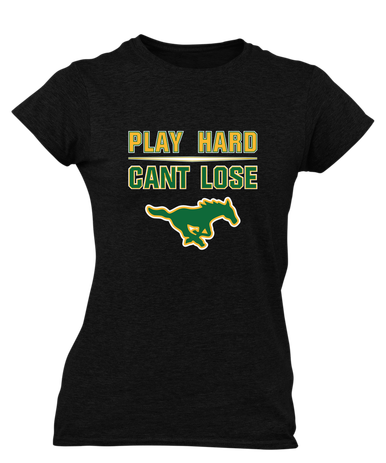 Hempstead Mustangs Play Hard, Can't Lose Women's Premium SS T-Shirt