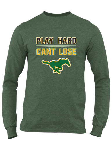 Hempstead Mustangs Play Hard, Can't Lose Men's Premium LS T-Shirt