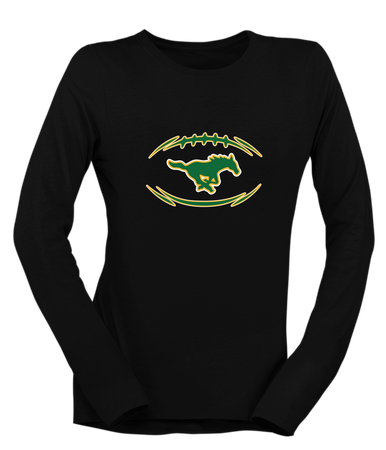 Hempstead Mustangs Football #3 Women's LS T-Shirt