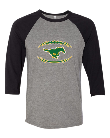 Hempstead Mustangs Football #3 Men's Baseball T-Shirt