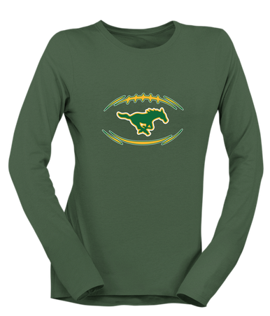 Hempstead Mustangs Football #3 Women's Premium LS T-Shirt