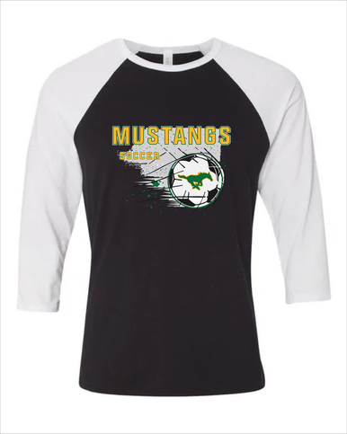 Hempstead Mustangs Soccer #2 Men's Baseball T-Shirt