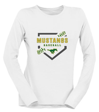 Hempstead Mustangs Baseball #2 Women's LS T-Shirt