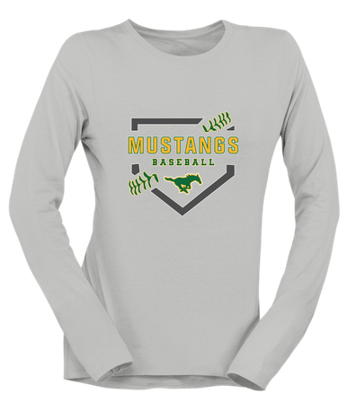 Hempstead Mustangs Baseball #2 Women's Premium LS T-Shirt