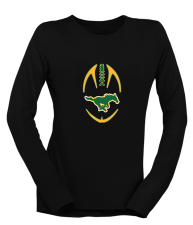 Hempstead Mustangs Football #4 Women's Premium LS T-Shirt