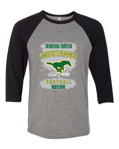 Hempstead Mustangs Football #6 Women's Baseball T-Shirt