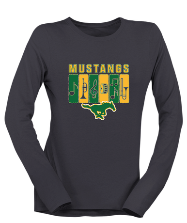 Hempstead Mustangs Band # 2 Women's LS T-Shirt