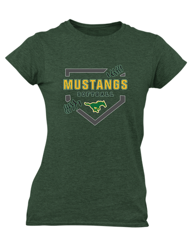 Hempstead Mustangs Softball #2 Women's Premium SS T-Shirt