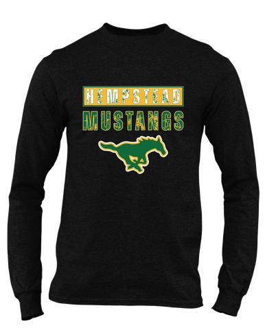 Hempstead Mustangs Mascot #9 Men's LS T-Shirt