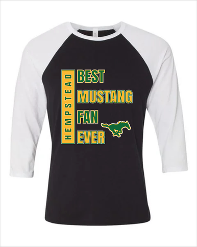 Hempstead Mustangs Best Mustang Fan Women's Baseball T-Shirt