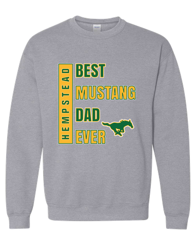 Hempstead Mustangs Best Mustang Dad Men's Sweatshirt