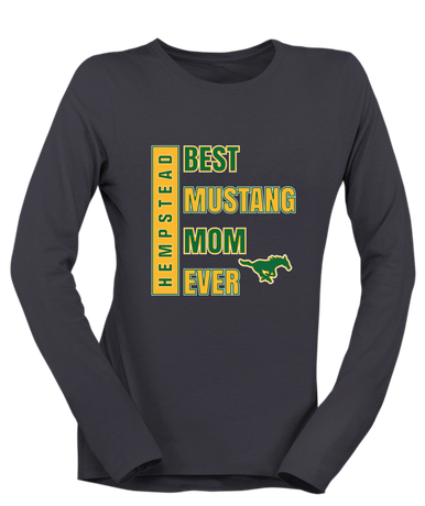 Hempstead Mustangs Best Mustang Mom Women's LS T-Shirt