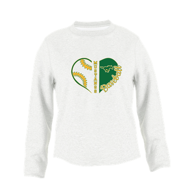 Hempstead Mustangs Heart Baseball Women's Sweatshirt