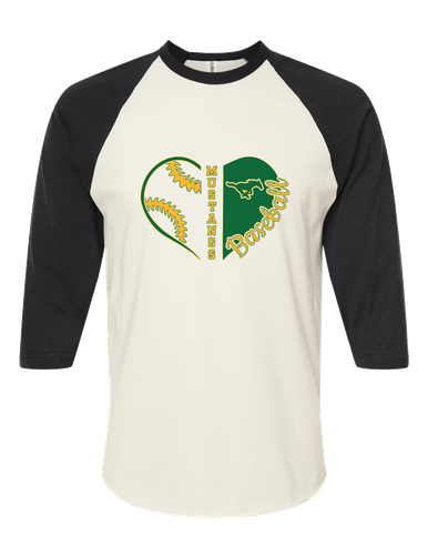 Hempstead Mustangs Heart Baseball Women's Baseball T-Shirt