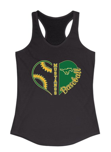 Hempstead Mustangs Heart Baseball Women's Tank Top