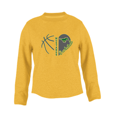 Hempstead Mustangs Heart Basketball Women's Sweatshirt