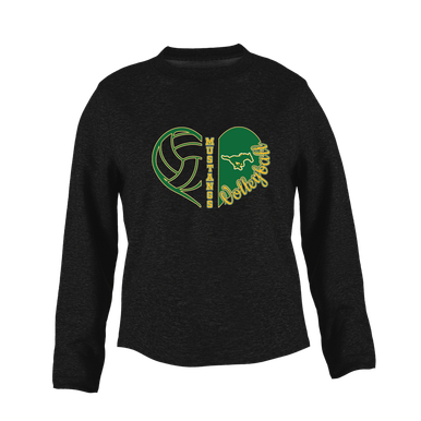 Hempstead Mustangs Heart Volleyball Women's Sweatshirt