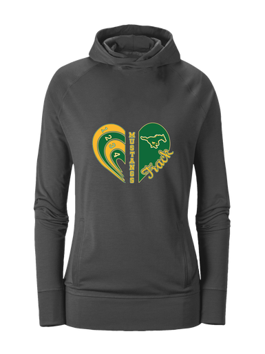 Hempstead Mustangs Heart Track Women's Hoodie