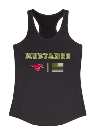 Memorial Mustangs Camo Flag Women's Tank Top