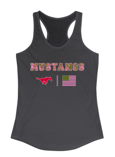 Memorial Mustangs Pink Camo Flag Women's Tank Top