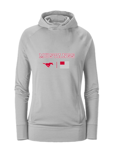 Memorial Mustangs Team Colors Flag Women's Hoodie